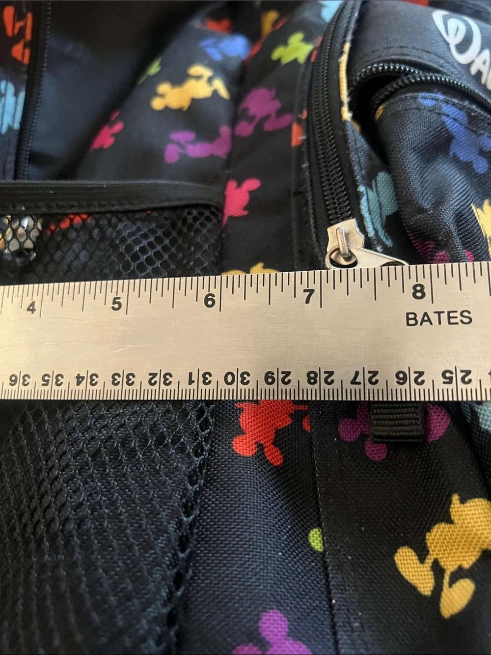 Disney Black Backpack with Rainbow Mickey Silhouettes